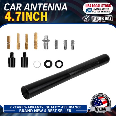 12 CM For Most Vehicles Carbon Fiber Antenna Mast Radio FM/AM Fit With Screw Kit