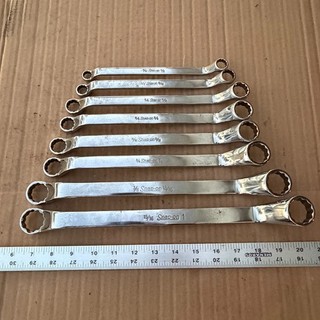 Snap on Tools XO Offset Box End Wrench Set 7/16” to 1" 12pt SAE XO1416 XO3032