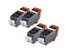 4 x Black Ink Cartridge For Canon PGI-5 PGI5 PIXMA iP5200R iP5300 MP500 MP530