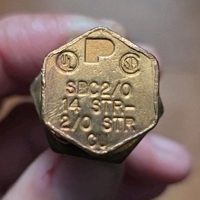 SBC-2/0  14 STR-2/0 STR CUCOPPER SPLIT BOLT MAIN: