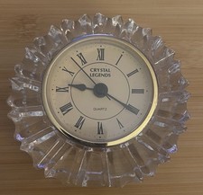 Vintage Crystal Legends Godinger Quartz Clock 24% Lead Crystal⚡️⚡️⚡️