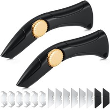 WILLBOND 2 Pcs Black Navajas Para Roofing Fixed Blade Roofing Knife, Heavy Duty