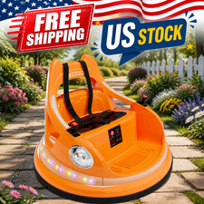 Kids Bumper Car, 12V Electric Ride On Bumper Car for Kids, 360  Spin Toddler Bum