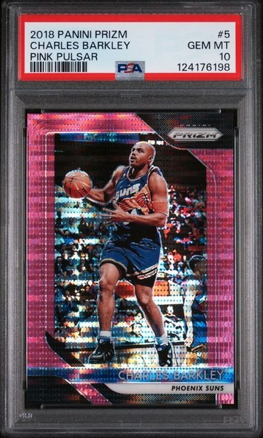 /42 Charles Barkley 2018 Prizm Pink Pulsar SSP Suns Color Match #5 PSA 10 Gem MT