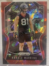 2019 Prizm Red Cracked Ice Refractor Kahale Warring Houston Texans  #394 Rookie