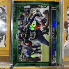 Topps Chrome Green Refractor Richard Sherman #9 Seattle Seahawks NFL
