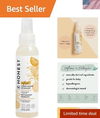 Citrus Vanilla Conditioning Hair Detangler 4 fl oz - Hypoallergenic & Tear-Free
