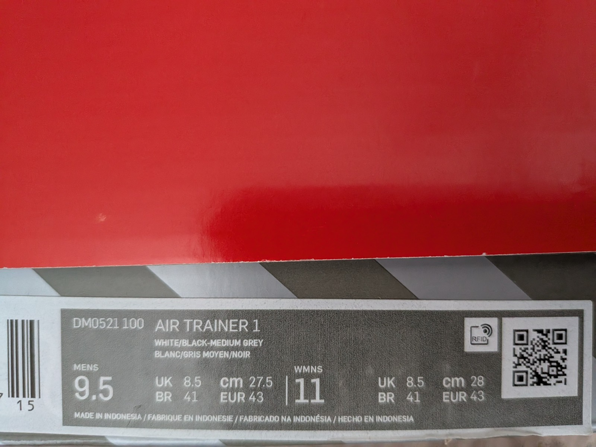 Nike Air Trainer 1 DM0521-100 9.5 Retro Chlorophyll McEnroe Agassi