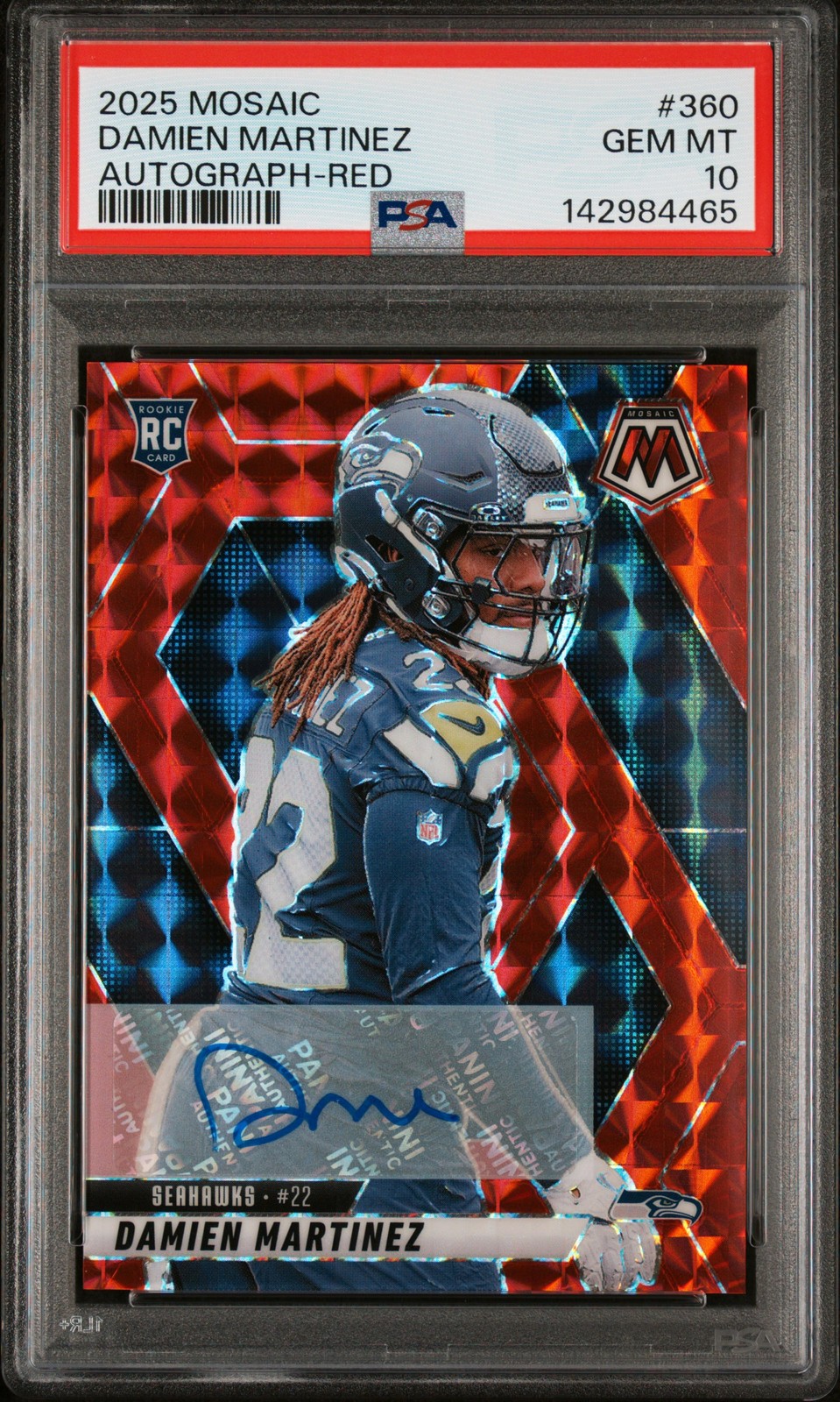 Damien Martinez Panini Mosaic #360 Autograph-Red