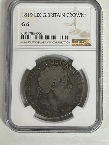 Great Britain 1819 LIX George III Crown NGC G6