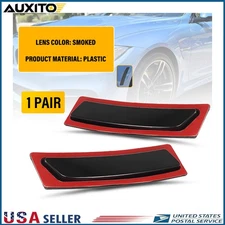 For BMW F36 4-Series Gran Coupe Smoke Front Bumper Reflectors Pair Left & Right
