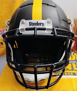 Custom Schutt F7 Pittsburgh Steelers Matte black helmet Adult sz Large