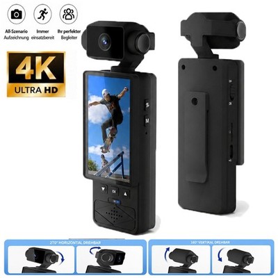 4K HD Pocket Action Kamera 120° Rotation Wlan Vlog Handheld 2.0 Zoll Sport Cam