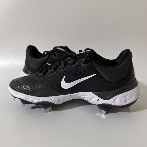 Nike Mens 7.5 Alpha Huarache Elite 4 Low Baseball Cleats Black/Grey DJ6521-003 - Picture 7 of 8