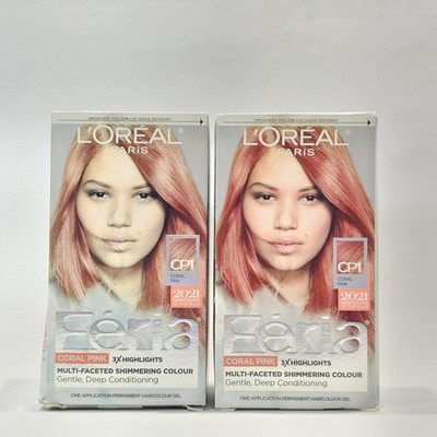 L'Oréal Feria Hair Dye CP1 Coral Pink - Pack Of 2