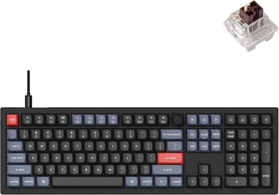 Keychron V6 WIRED Custom Mechanical Keyboard Knob Version, Full-Size QMK/VIA Pro