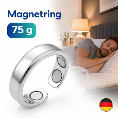 Magnetische Fingerring Edelstahl verstellbar Damen Herren Stress Geschenkbox