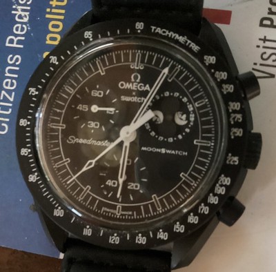 Swatch Speedmaster Omega Snoopy Moon phase& New &Papers Box&Reciepts