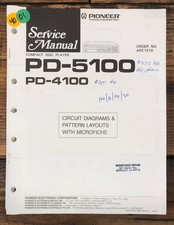 Pioneer PD-4100 PD-5100 Lettore CD Manuale di servizio *Originale*