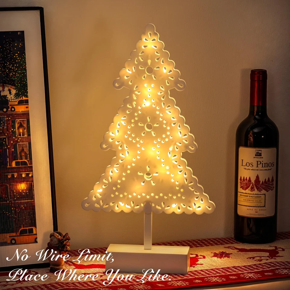 Lámpara de Mesa Decorativa, Árbol de Navidad Lámpara de Noche Cuerda Hilo de Algodón Cálido L... Foto 3 de 4