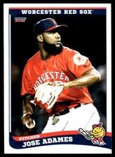 2021 Jose Adames Choice Minor League Rookie Card Worcester Woo Red Sox #2
