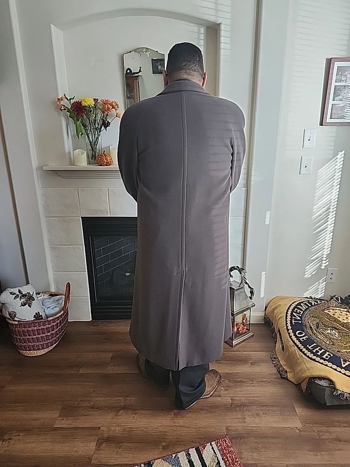 Abrigo de Colección Largo Completo Moca Italiano Lana Abotonada Forrado Bloomingdale Para Hombre  Foto 4 de 4