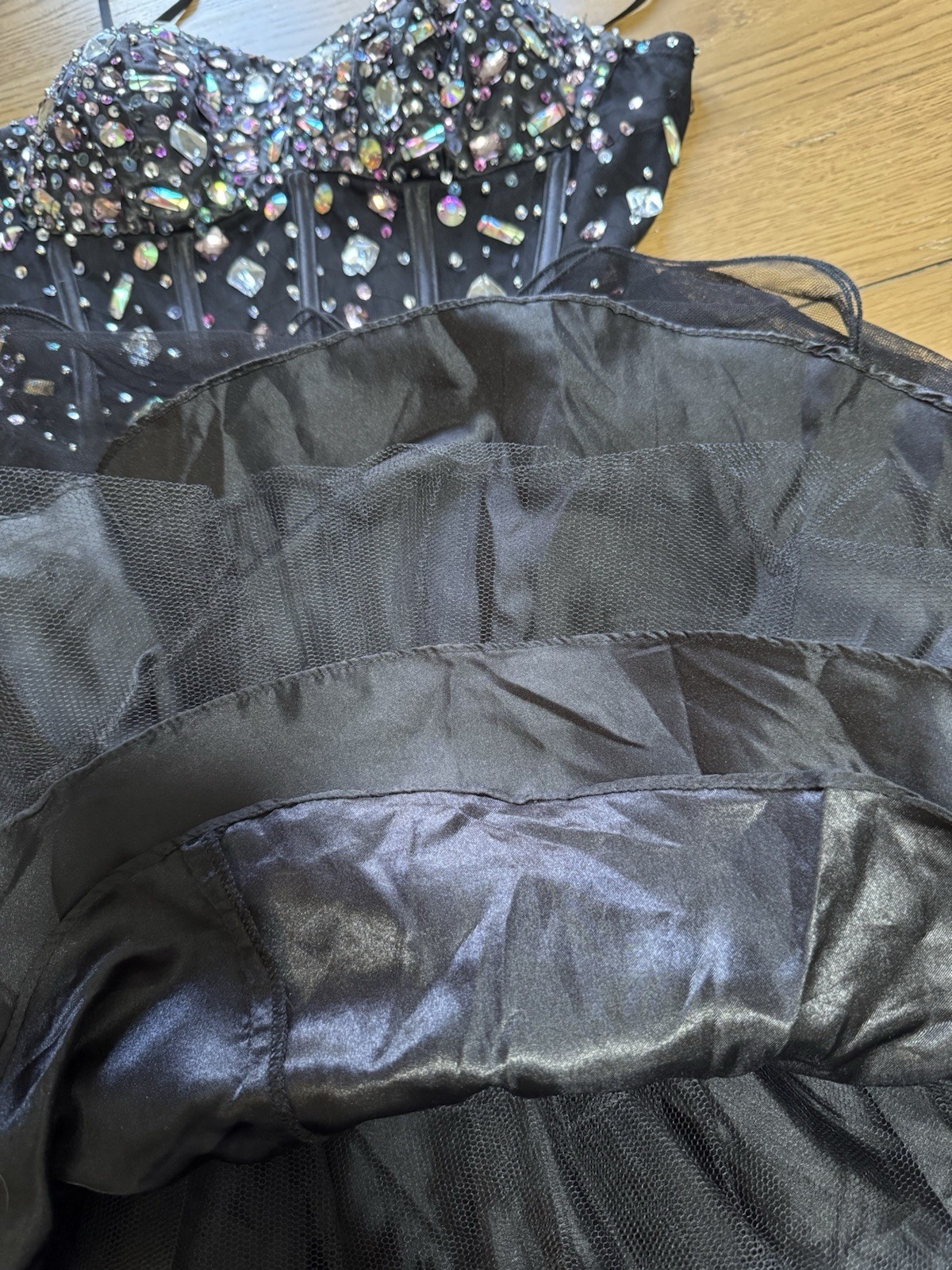 Blondie Nites By Stacy Sklar Mini Dress Formal Gems Prom Homecoming Polyester