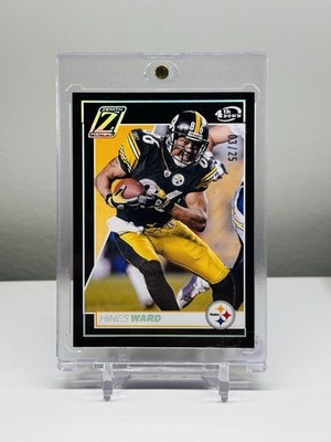 2024 Panini Zenith Hines Ward SSP /25 BLACK  #86 4th Down MAG ENCASED