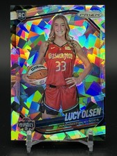 2025 Panini WNBA Prizm Lucy Olsen (RC) Cracked Ice Variation #145 Mystics