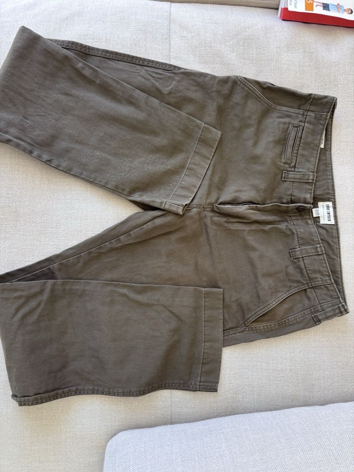 Todd Snyder Straight Fit Favorite Chinos Men’s 32x34 Dark Olive 100% Cotton