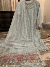 Pakistani Shalwar Kameez  Chiffon Embroidered Bust 44 With Fancy Long Duppatta