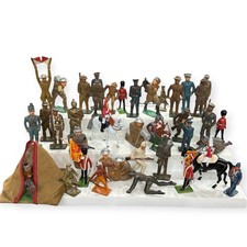 Vintage Lead Toy Soldiers Lot 42 Britains Barclay Manoil WWI WWII Army Figures