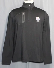 Ralph Lauren RLX 2016 Ryder Cup Black 1/4 Zip L/S Jacket Shirt Men's Size Large
