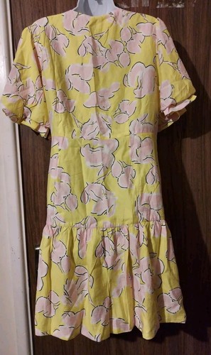Y.A.S Yellow Miso Floral Print Wrap Dress - L - Picture 4 of 10