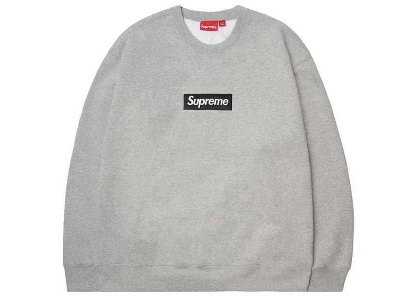Logo Supreme Box col rond gris bruyère (22FW)