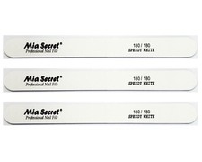 Mia Secret FORTE NAIL FILE SPEEDY WHITE STRAIGHT # 180/180 ( QTY 3 )