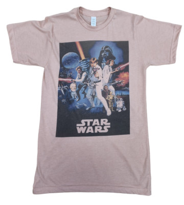 Star Wars Legacy Old Jedi Mens Crew Neck Tee Unisex T-Shirt light pink