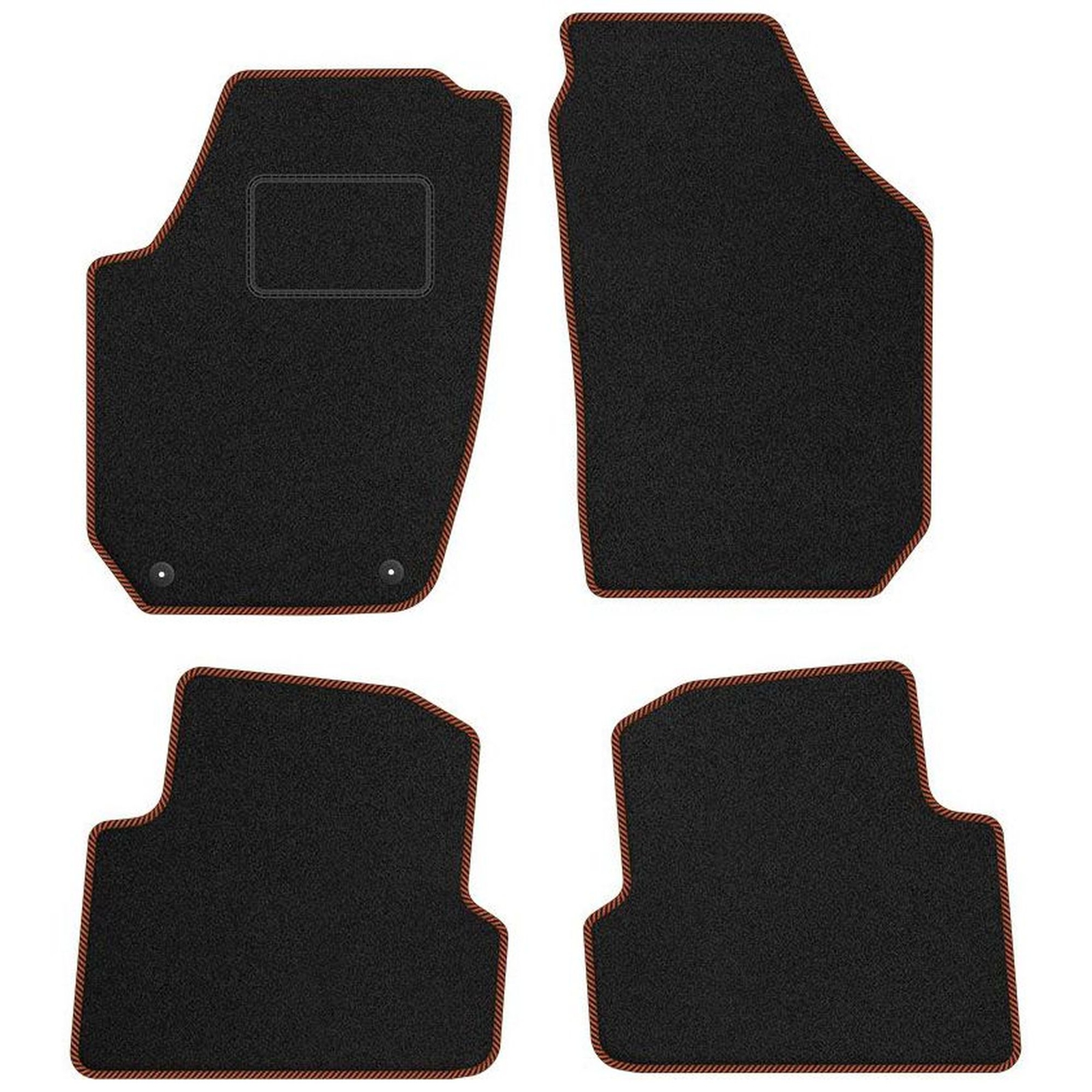 Tapis de sol velours SK03-2 marron antidérapant pour SEAT Cordoba II 2002-2009