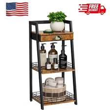 3-Tier Bathroom Storage Shelves with Drawer, Floor Bathroom Organizers and ...