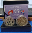 Canada And Britain Celebrate the Queen's 95th birthday .999 Silver 2 coins