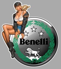 BENELLI left Pin up gauche Sticker vinyle laminé