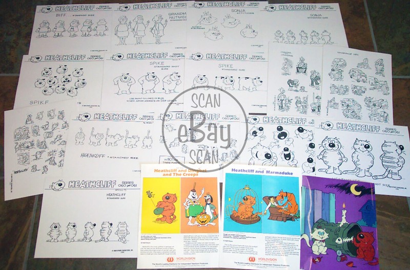 HEATHCLIFF ANIMATORS' MODEL SHEETS HANNA BARBERA Ruby Spears Studio ARTIST GUIDE