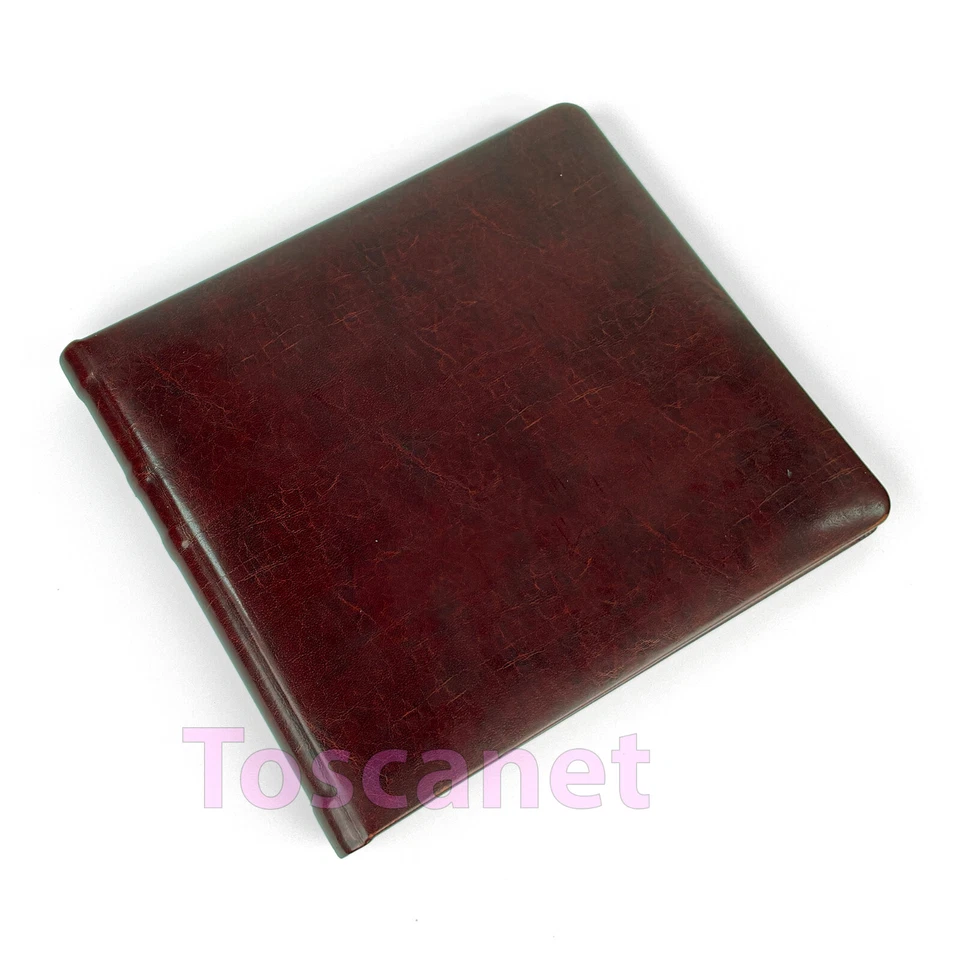 Álbum Flora de Couro 6 Páginas Dupla Face 8x8, Capa de Mogno, Nova Caixa Aberta - Imagem 2 de 4