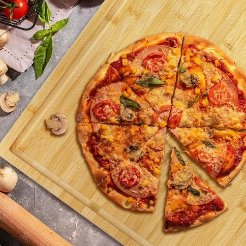 Extra Large Bamboo Cutting Board W/ Juice Groove Meat Vegetables BBQ Kitchen New - Picture 2 of 13
