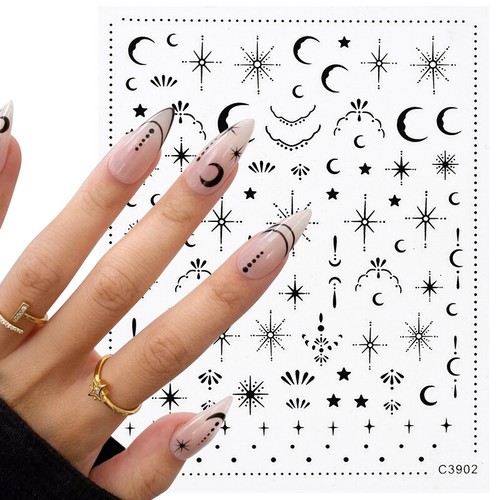 Deslizadores para arte en uñas 3D/5D pegatinas para uñas decoración calcomanías hágalo usted mismo manicura oro plata - Imagen 11 de 75