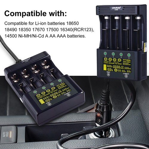 Cargador de batería inteligente Liitokala Probador LCD para batería AA AAA NiMH Nicd Lii-600 - Imagen 5 de 24