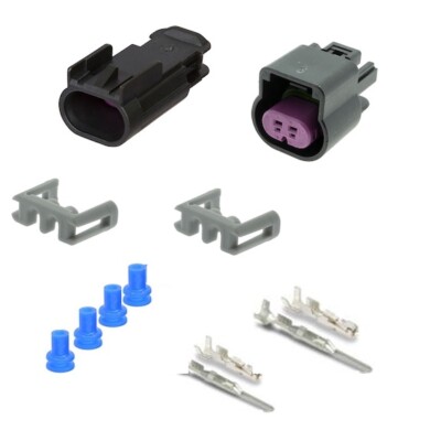 Delphi GT 150 Series 2-Pin Connector Set – 18-16 Gauge MetriPack – 2 Sets Included – Made In USA