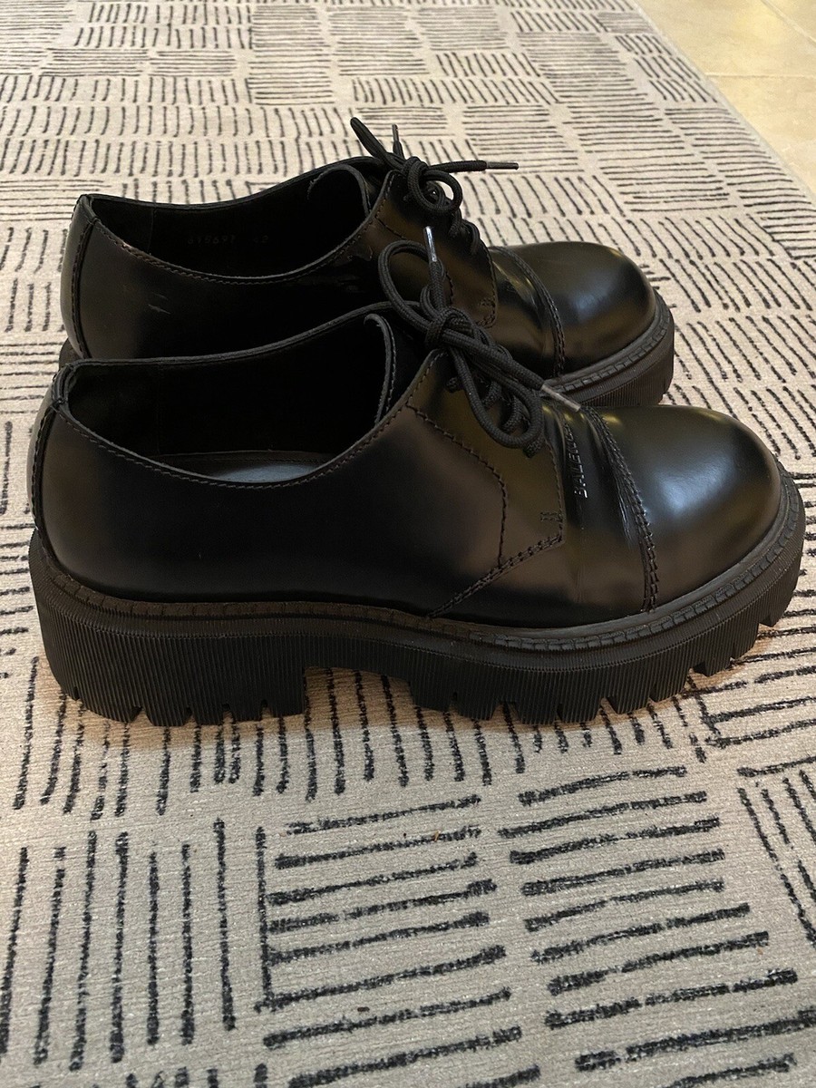 BALENCIAGA tractor ダービー 41  Do-Cha-Ri Balenciaga Tractor Black Leather (Men's) Men's