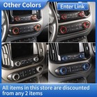 8PCS Center Console AC Switch Knob Cover Trim Ring For Chevy Colorado Canyon 14+
