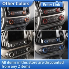 8PCS Center Console AC Switch Knob Cover Trim Ring For Chevy Colorado Canyon 14+